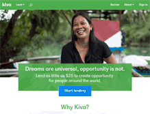 Tablet Screenshot of kiva.org